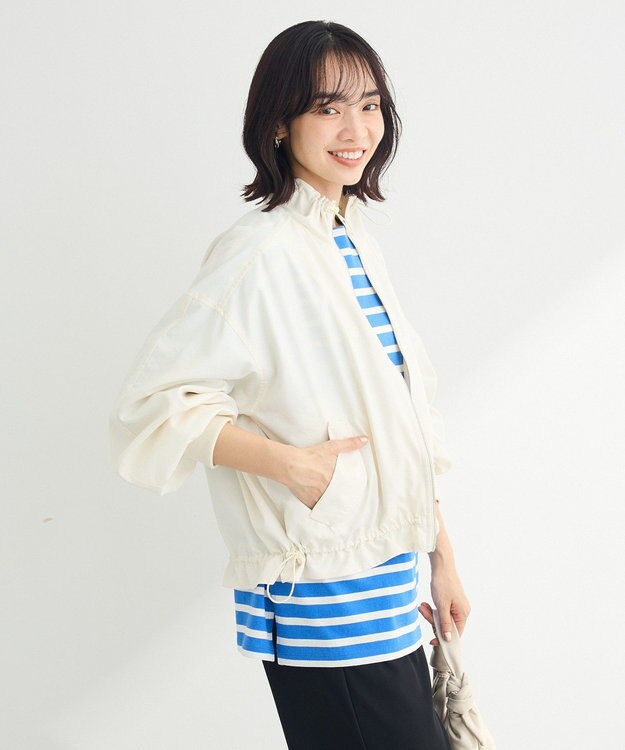 Green Parks 撥水加工　スタンドドロストブルゾン Ivory