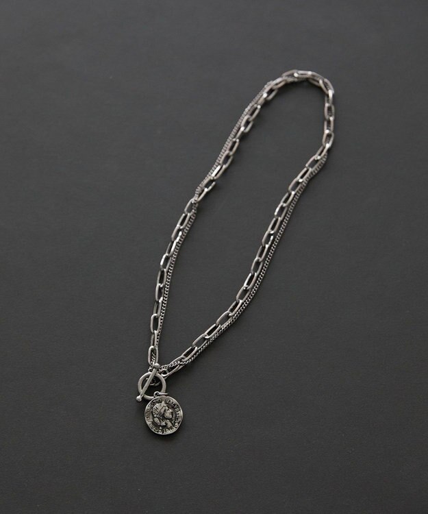 AMERICAN HOLIC コイントップダブルチェーンネックレス Silver