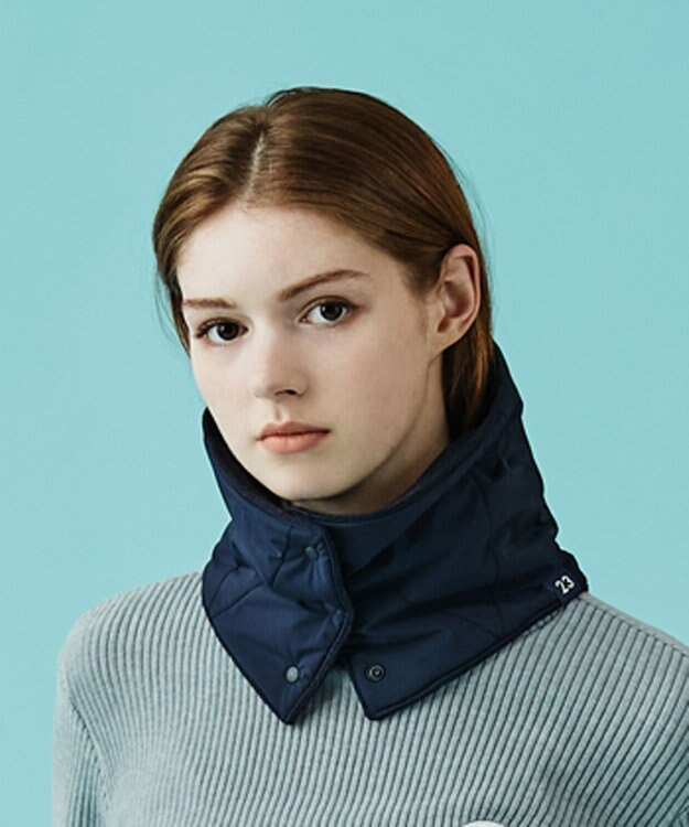 23区GOLF 【WOMEN】【撥水】タフタネックウォーマー ネイビー系