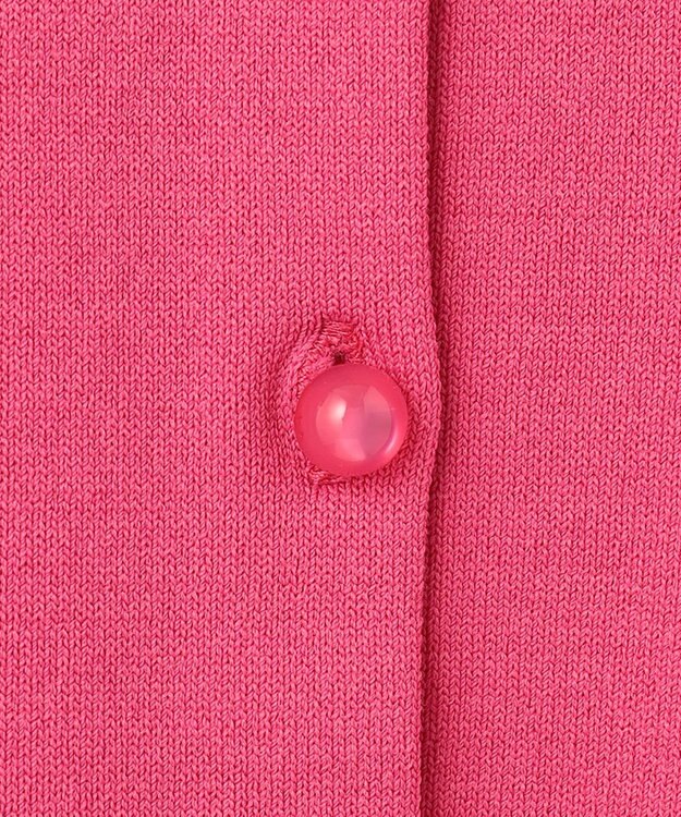 組曲 【5色展開・洗える】MINA半袖 カラーカーディガン オールドローズ系