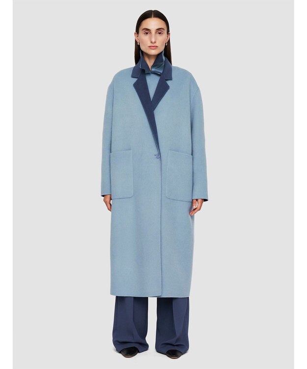 JOSEPH ダブルフェイスリバーシブル　ロングコート Faded Sky/Harbour