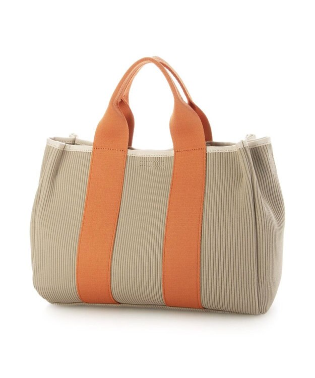 UNBILLION カシュカシュ cachecache / ジャガードニットスクエア2wayトート オレンジ