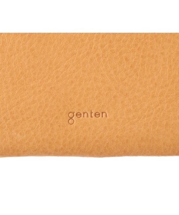 genten フラッターカットワーク マチなし長財布 ヌメベージュ