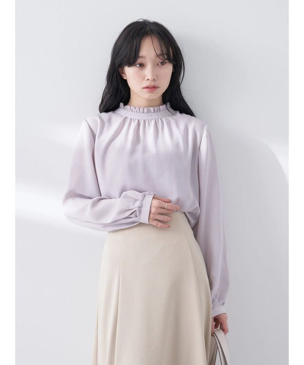 earth music&ecology ２ＷＡＹスタンドフリルブラウス Pink