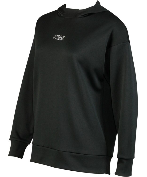 CW-X 【UNISEX】 CW-X 【STYLE FREE】 フードつき スポーツ プルオーバー 長袖 スウェット パーカー トップス ユニセックス DLR189 /ワコール ブラック