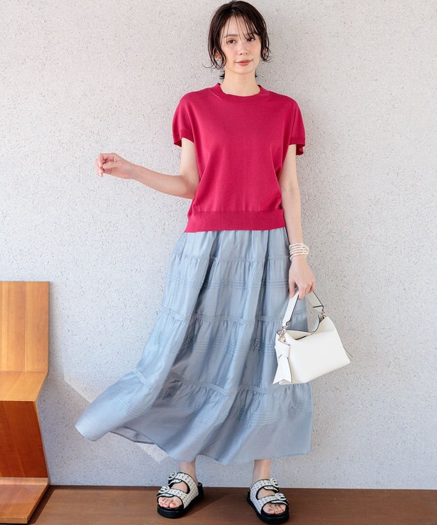 組曲 L 【先行予約】クラウドローン スカート ブルーグレー系