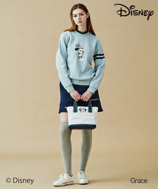 23区GOLF 【ディズニーコレクション】【WOMEN】〈ミニーマウス〉スウェットプルオーバー サックスブルー系