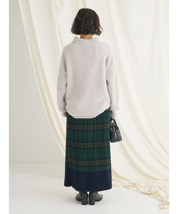 CRAFT STANDARD BOUTIQUE バスケットモールスタンドネックプルオーバー Gray Beige