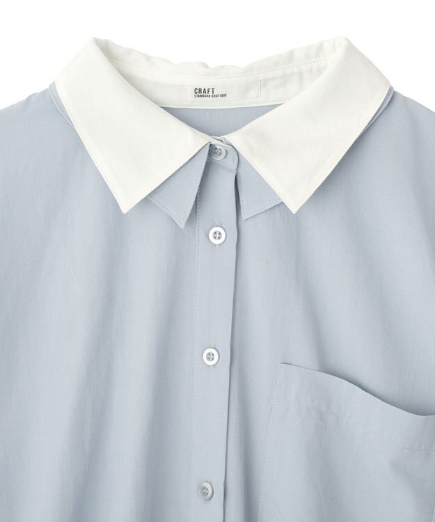 CRAFT STANDARD BOUTIQUE レイヤードライクショートスリーブシャツ Blue