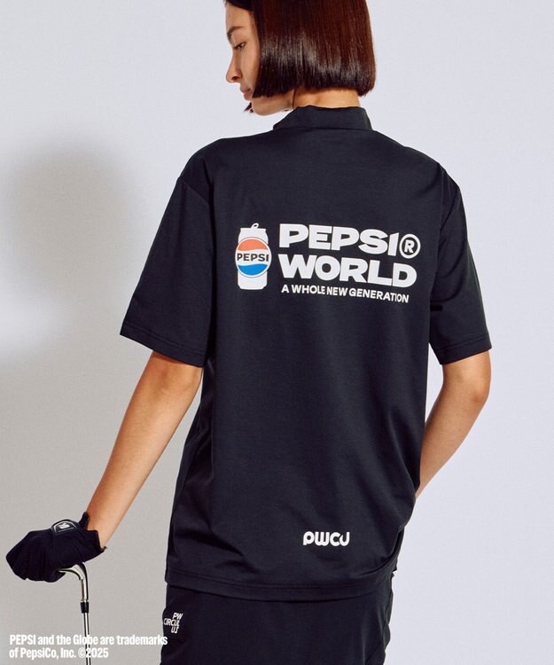 PW CIRCULUS 〈Pepsiコラボ〉【UNISEX】Pepsi World Graphic モックネックT ブラック系