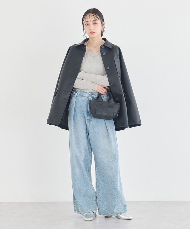 earth music&ecology 微シアーメロープルオーバー Gray