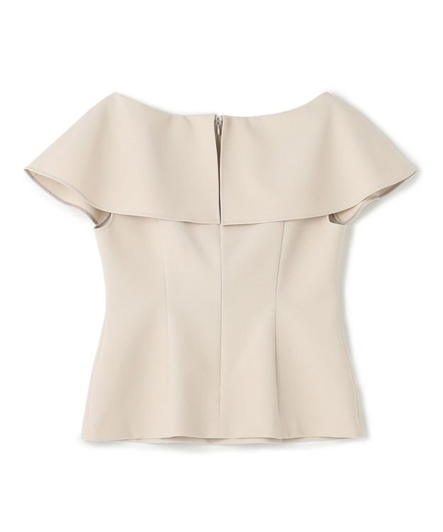 uncrave プルーフダブルクロス ラッフルブラウス グレージュ