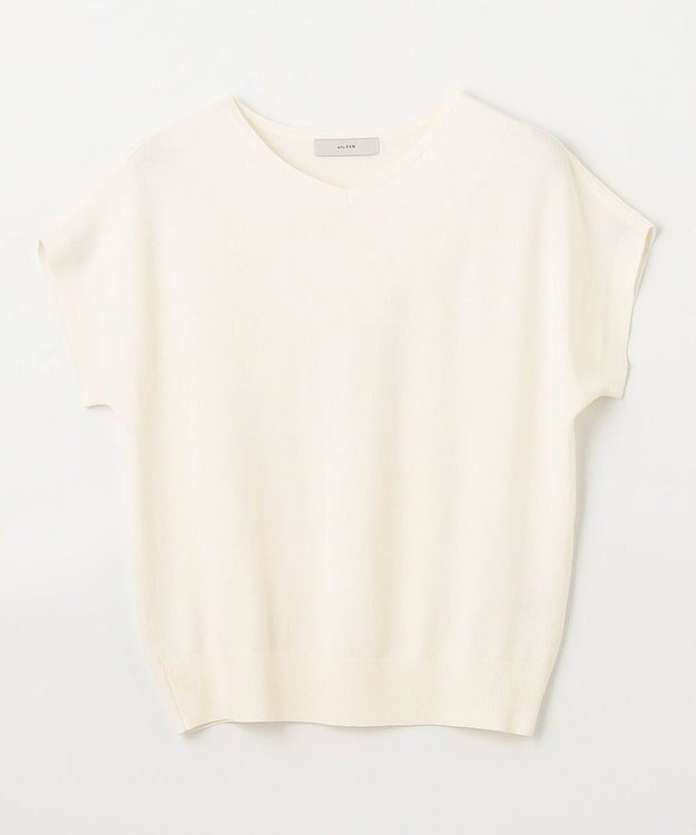 ANY L ハーフスリーブニット オフ