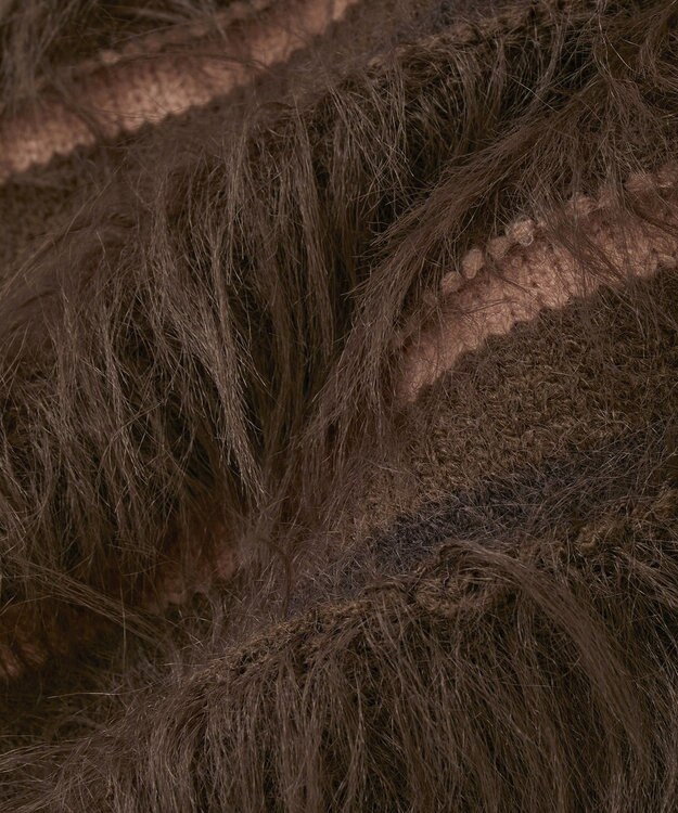 YECCA VECCA フェザーマルチボーダーニット Brown