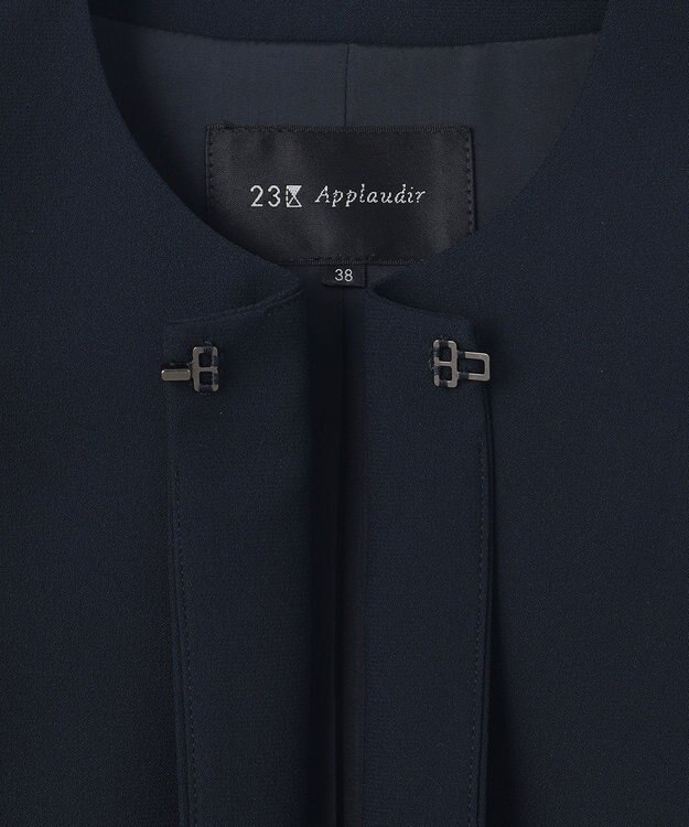 23区 L 【APPLAUDIR】バックサテンストレッチ ジャケット ネイビー系