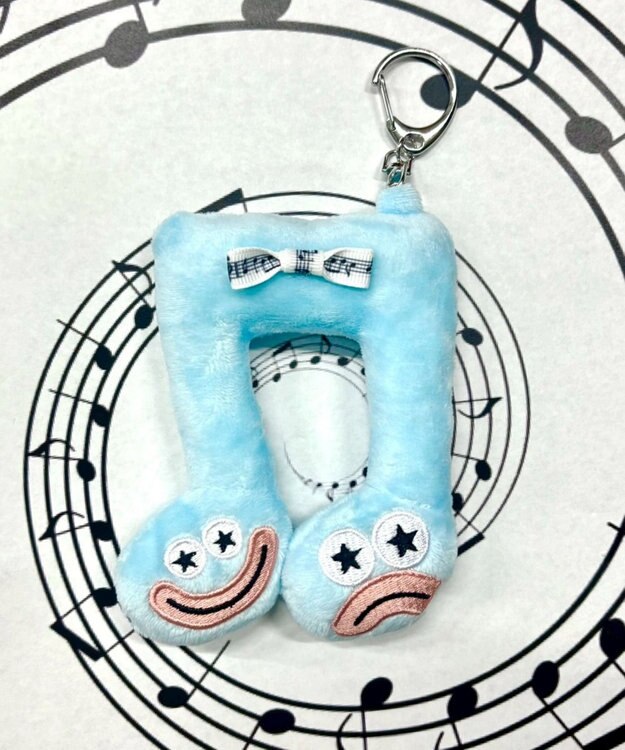 WEGO るんるん音符モンスターぬいぐるみキーホルダー ブルー