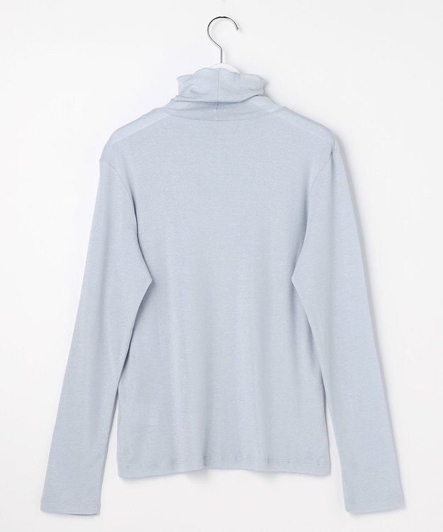 J.PRESS LADIES S タートルジャージー カットソー サックスラメ系