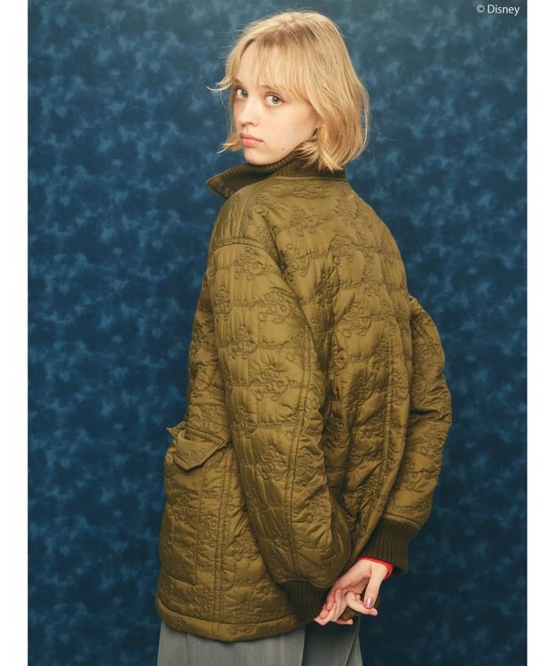 AMERICAN HOLIC ミッキー柄中綿キルトジャケット／Ｍｉｃｋｅｙ Khaki