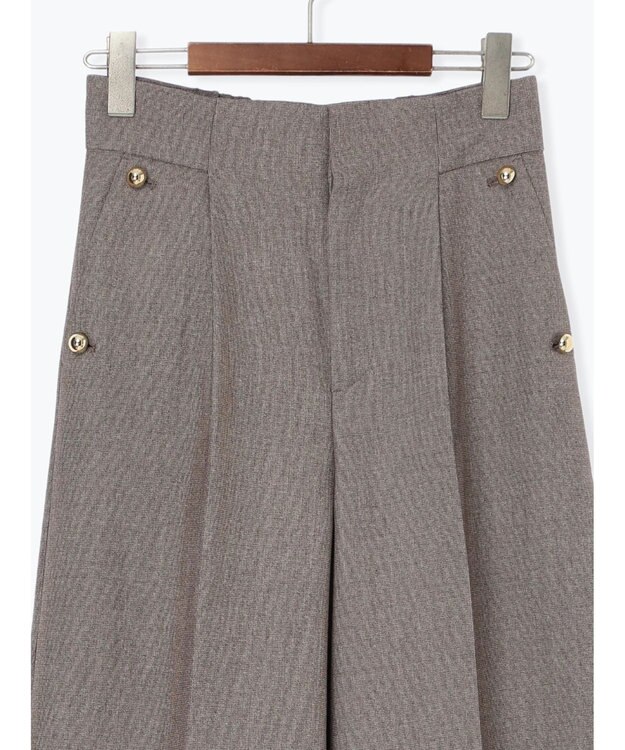 Te chichi ツイーディーワイドクロップトパンツ ブラウン