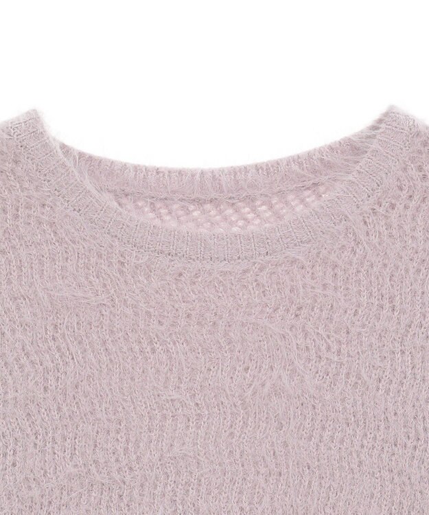 earth music&ecology モヘヤライクレースニット Lavender