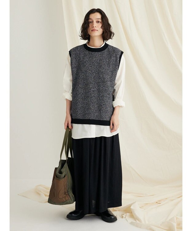 CRAFT STANDARD BOUTIQUE Ｌ／Ｒキャンバススカート Black