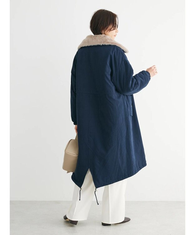 Green Parks ・ＥＬＥＮＣＡＲＥ　ＤＵＥ　中綿モッズロングコート Navy