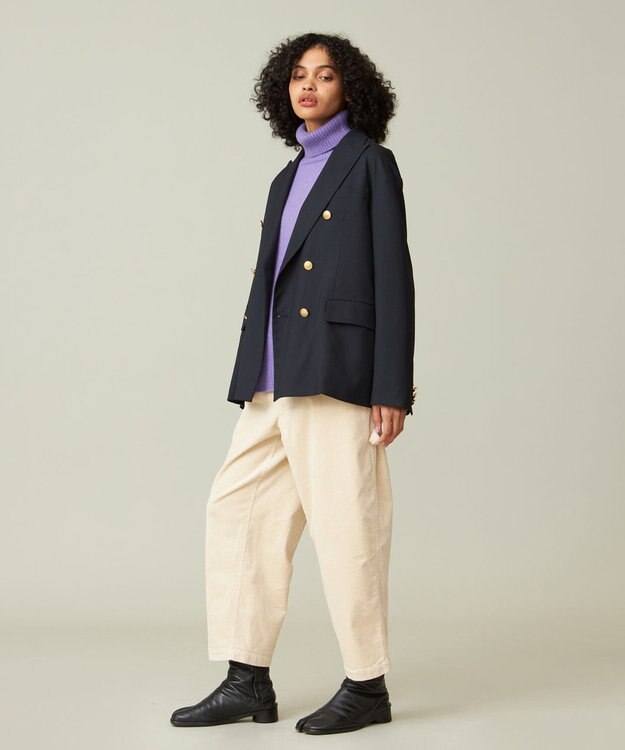 J.PRESS YORK STREET 【WOMEN】ウールカシミヤ タートルネックニット パープル系