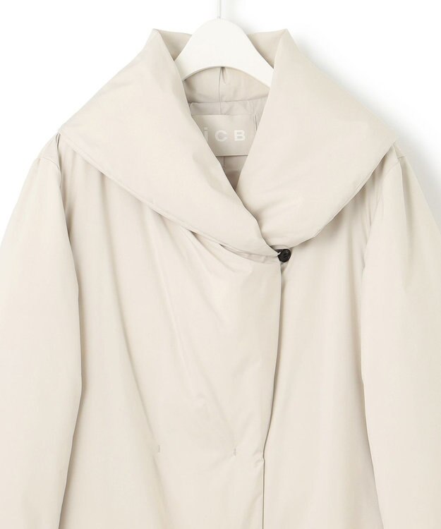 ICB L ADSダウン ショールカラーコート トープ系