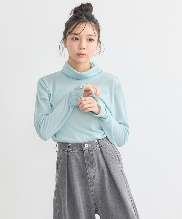 earth music&ecology シアードッキングタートルプルオーバー Mint