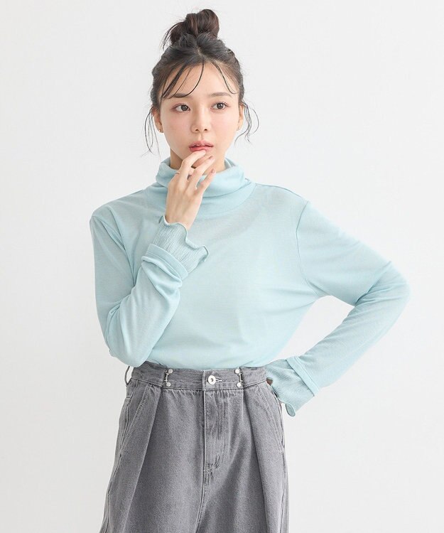 earth music&ecology シアードッキングタートルプルオーバー Mint