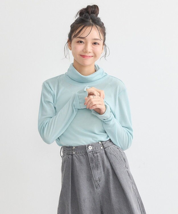 earth music&ecology シアードッキングタートルプルオーバー Mint