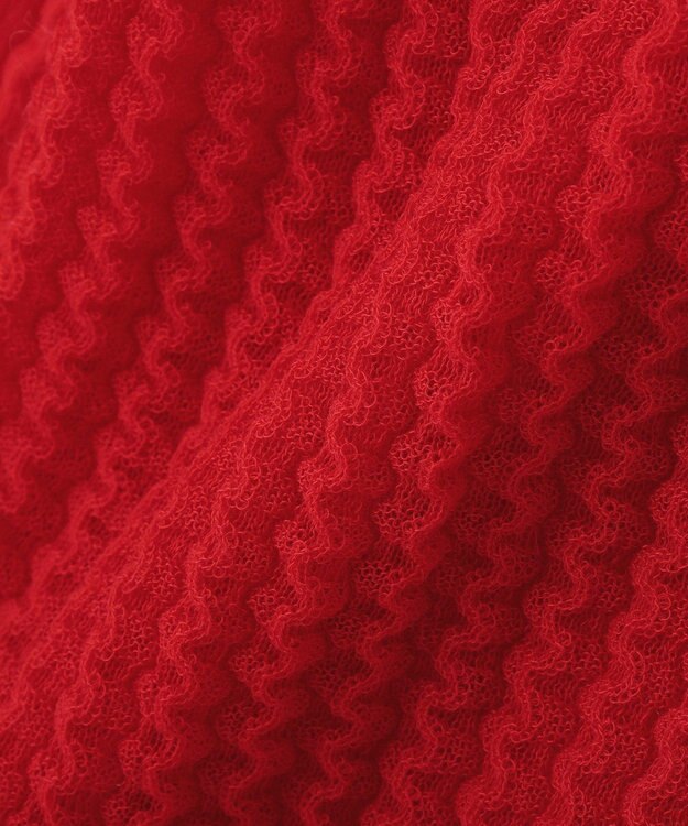 AMERICAN HOLIC 【前後2WAY】透かし編みニットカーディガン Red