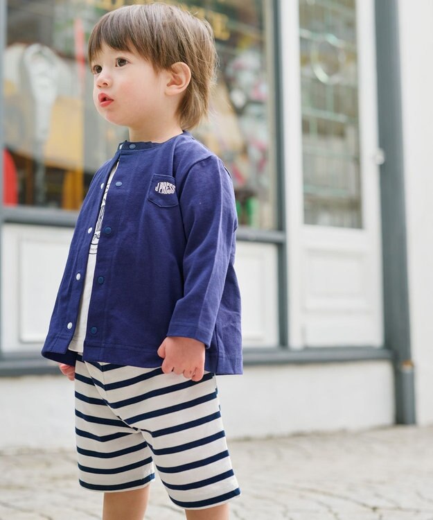J.PRESS KIDS 【BOX付き】【80-90㎝】カーディガン&半袖Tシャツ&パンツ セット アイボリー系
