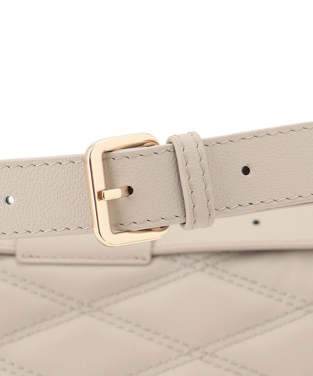 23区 キルティング ボディバッグ ベージュ系