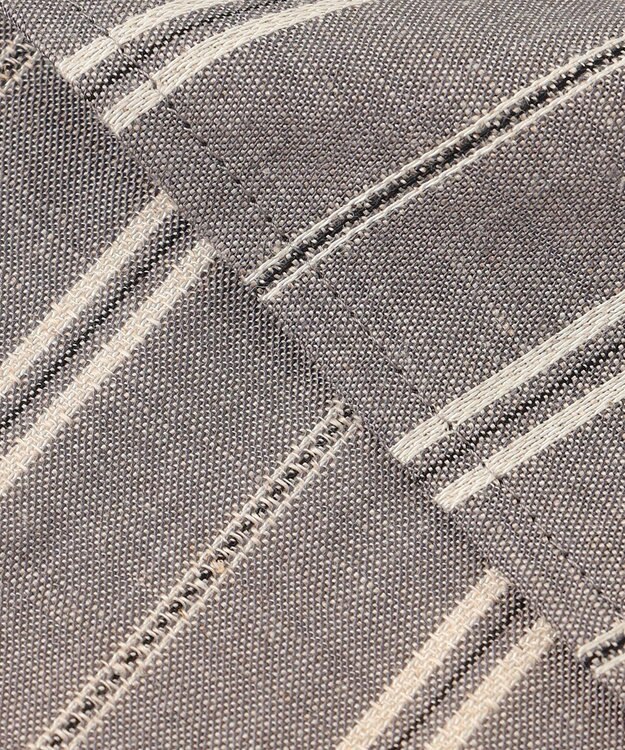 自由区 S 【カタログ掲載・セットアップ対応・洗える】リネンビスコースストライプ シャツ セピア系