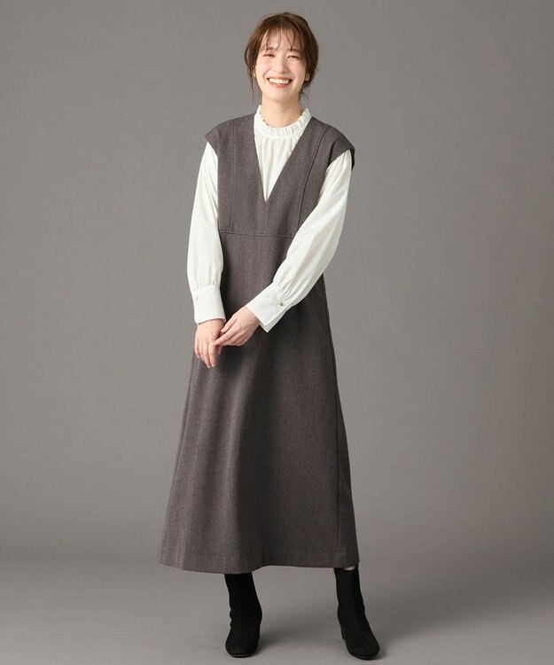 ANY 【手洗い可能/抗菌防臭/UVカット/速乾】フリルモックブラウス オフ