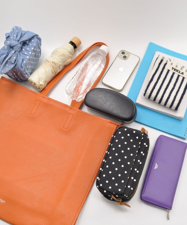 blancle シュリンクレザー スクイーズビッグトート ORANGE