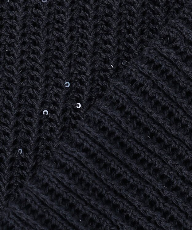 自由区 S 【WEB限定・2点SET・着回し3WAY以上】セットアップニット・スカート ネイビー×ブラック