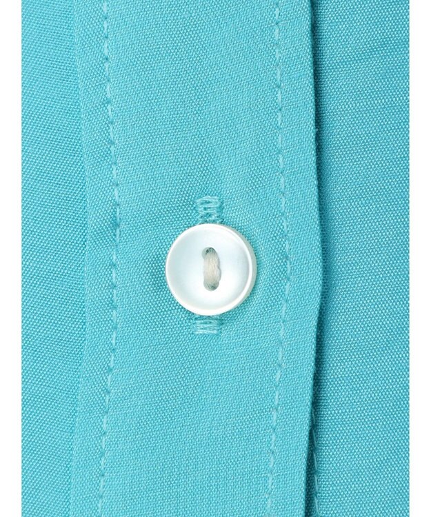 Green Parks レギュラーカラーシアーシャツ Blue Green