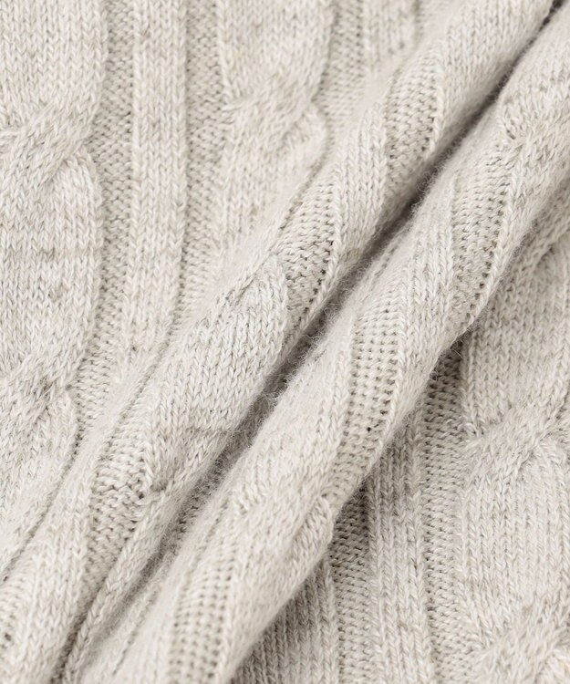 JOSEPH ABBOUD 【オリジナルオーガニックコットン使用/サスティナブル】JOE COTTONケーブル ニットパーカー ベージュ系