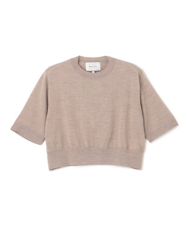 BEIGE， 【洗える】LA MONNAIE / ショート丈ニット Lt Taupe