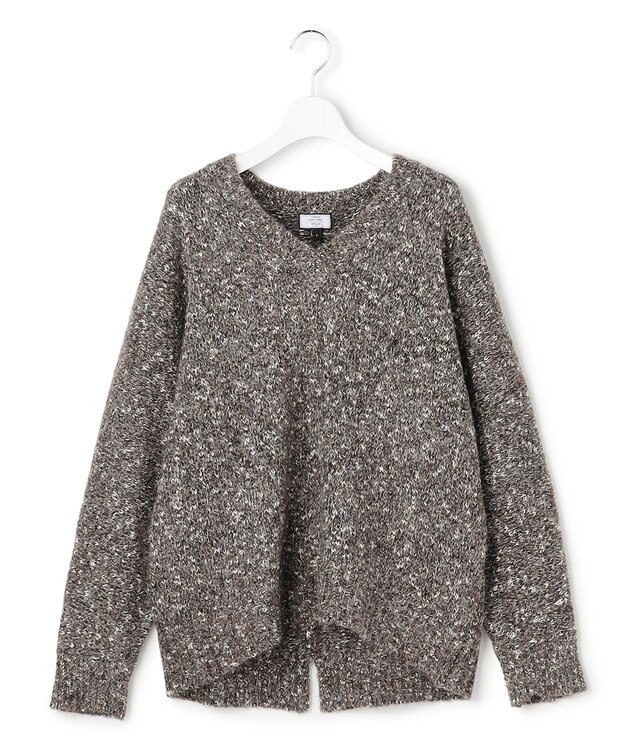 J.PRESS YORK STREET 【WOMEN】ファンシーヤーン Vネックニット ライトグレー系5