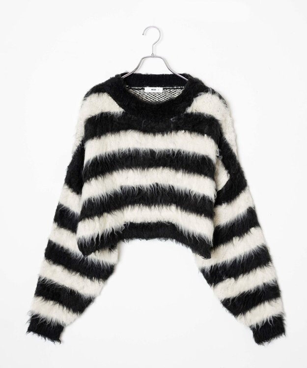 WEGO ファータッチボーダーショートプルオーバー ブラック