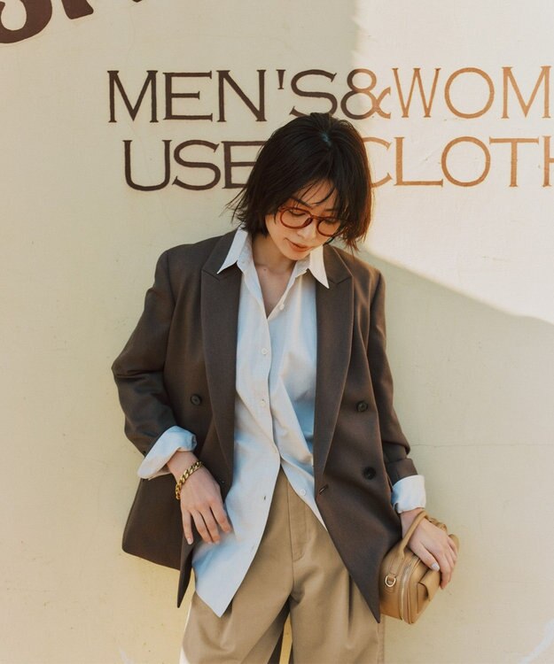 uncrave プルーフウールライクツイル ジャケット ブラウン