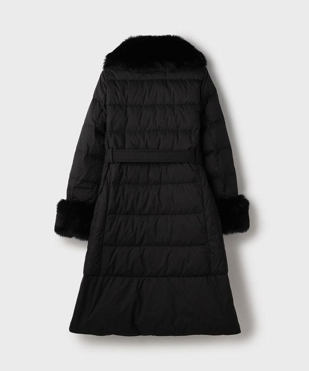 GRACE CONTINENTAL ファーカラーロングダウン ブラック