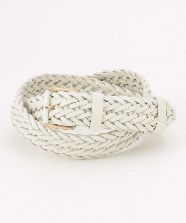 23区 メッシュ ベルト ホワイト系