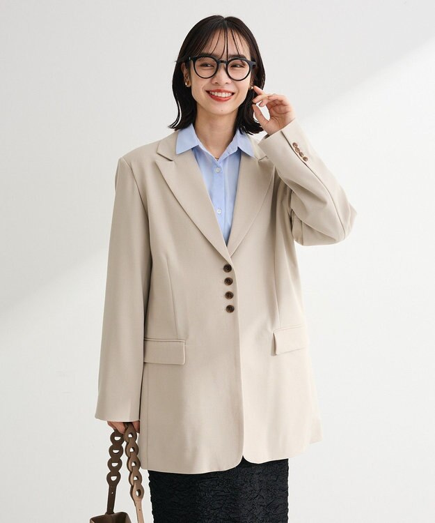 Green Parks イージーケア抜け衿シャツ Sax