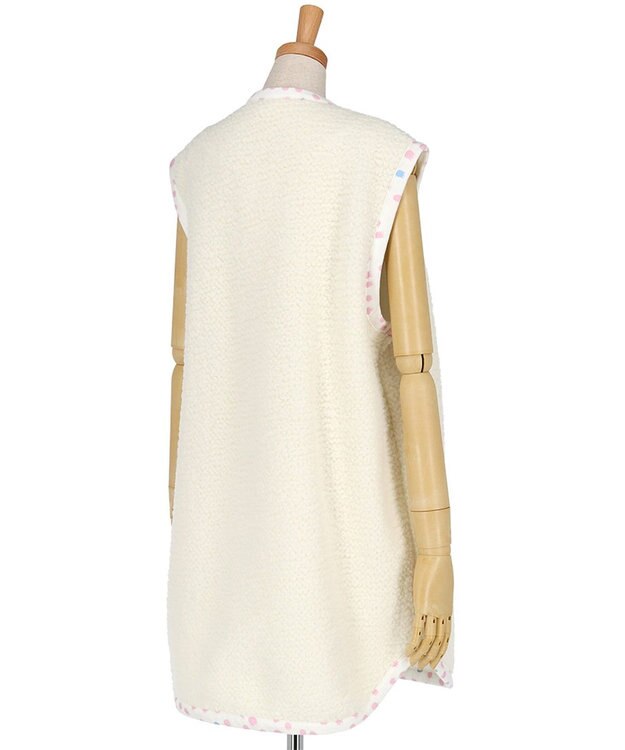 tsumori chisato SLEEP ツモリチサト ベスト ルームウェア フリース(表生地) 綿(肌側) tsumori chisato SLEEP URW153 /ワコール アイボリー