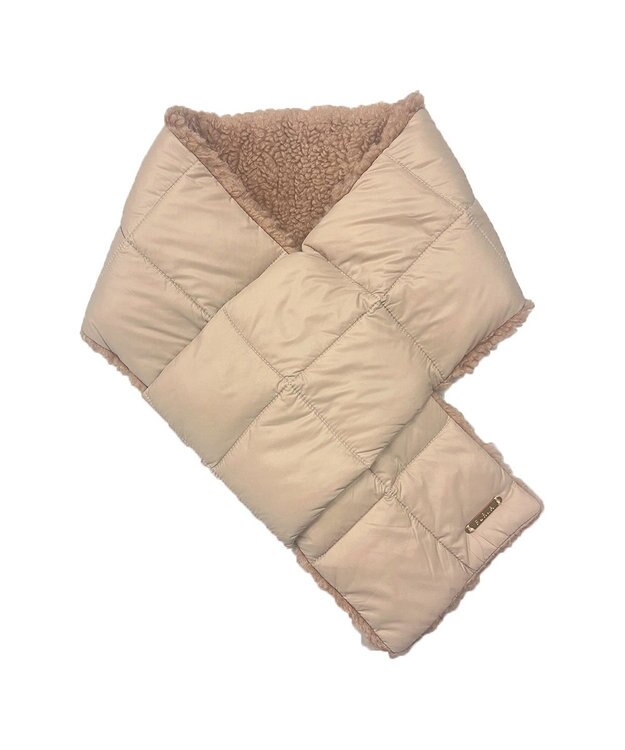 MOONBAT FURLA 【リバーシブル】フェイクファー×ダウンマフラー ボア ベージュ