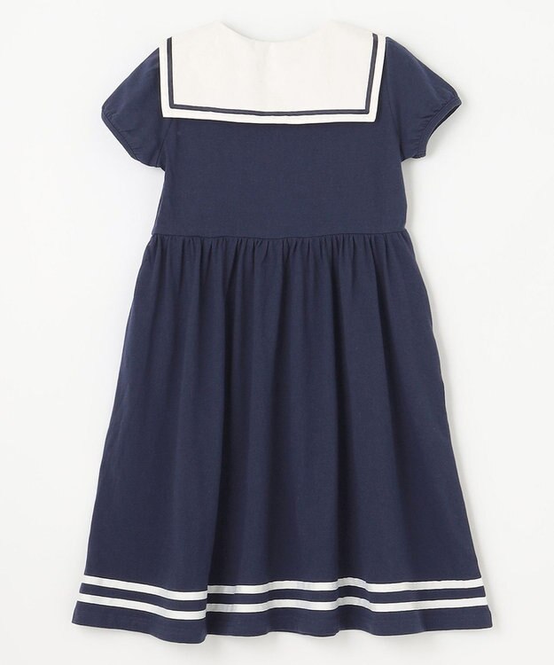 ANY KIDS セーラーカラー ワンピース ネイビー